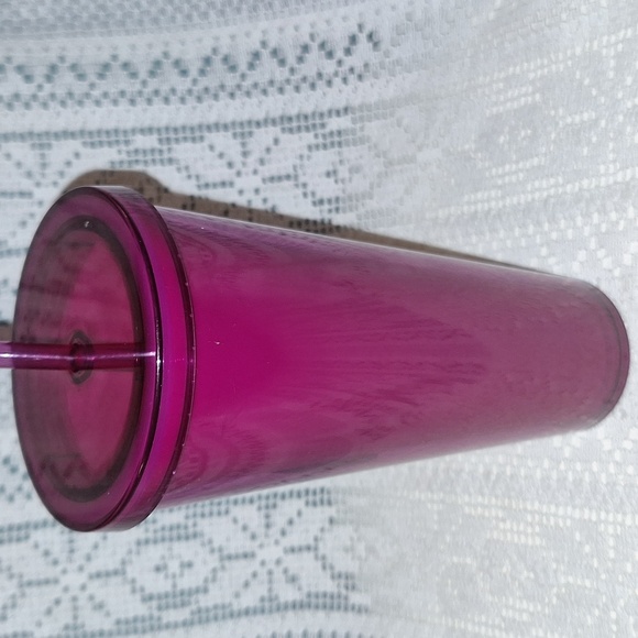 STARBUCKS COFFEE - RARE 2016 - Fuchsia Jelly Gummy Tumbler Cold Cup Venti 24oz - Picture 4 of 7